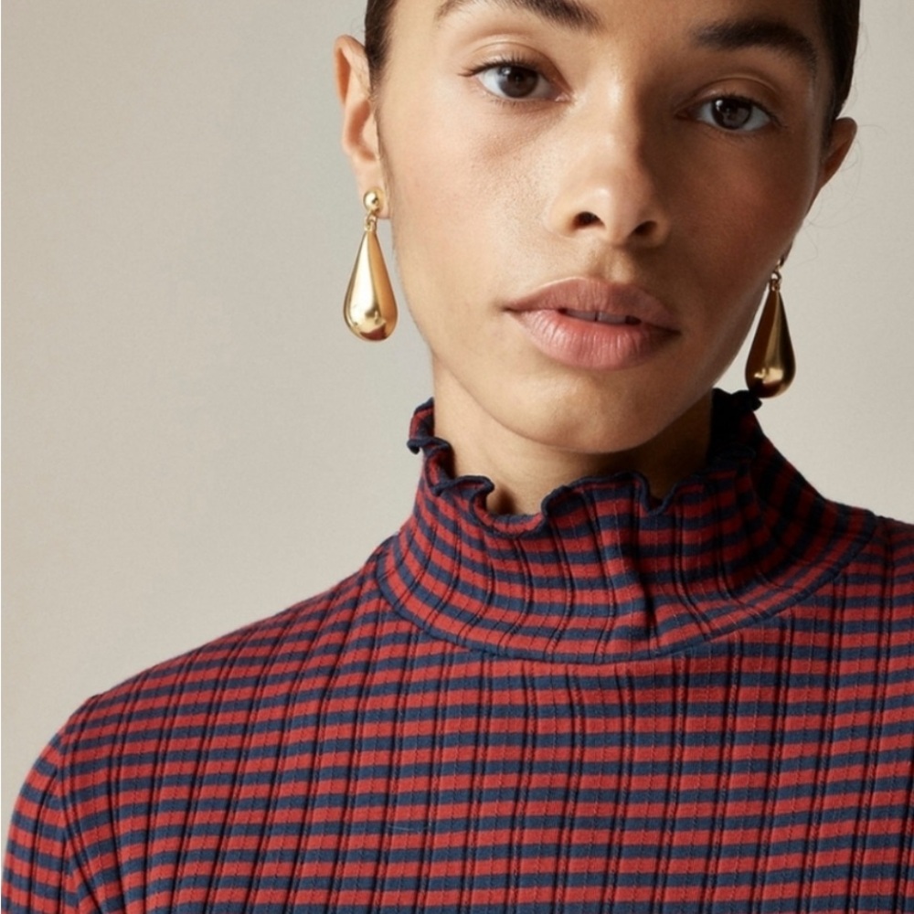 J Crew Pointelle knit Turtleneck